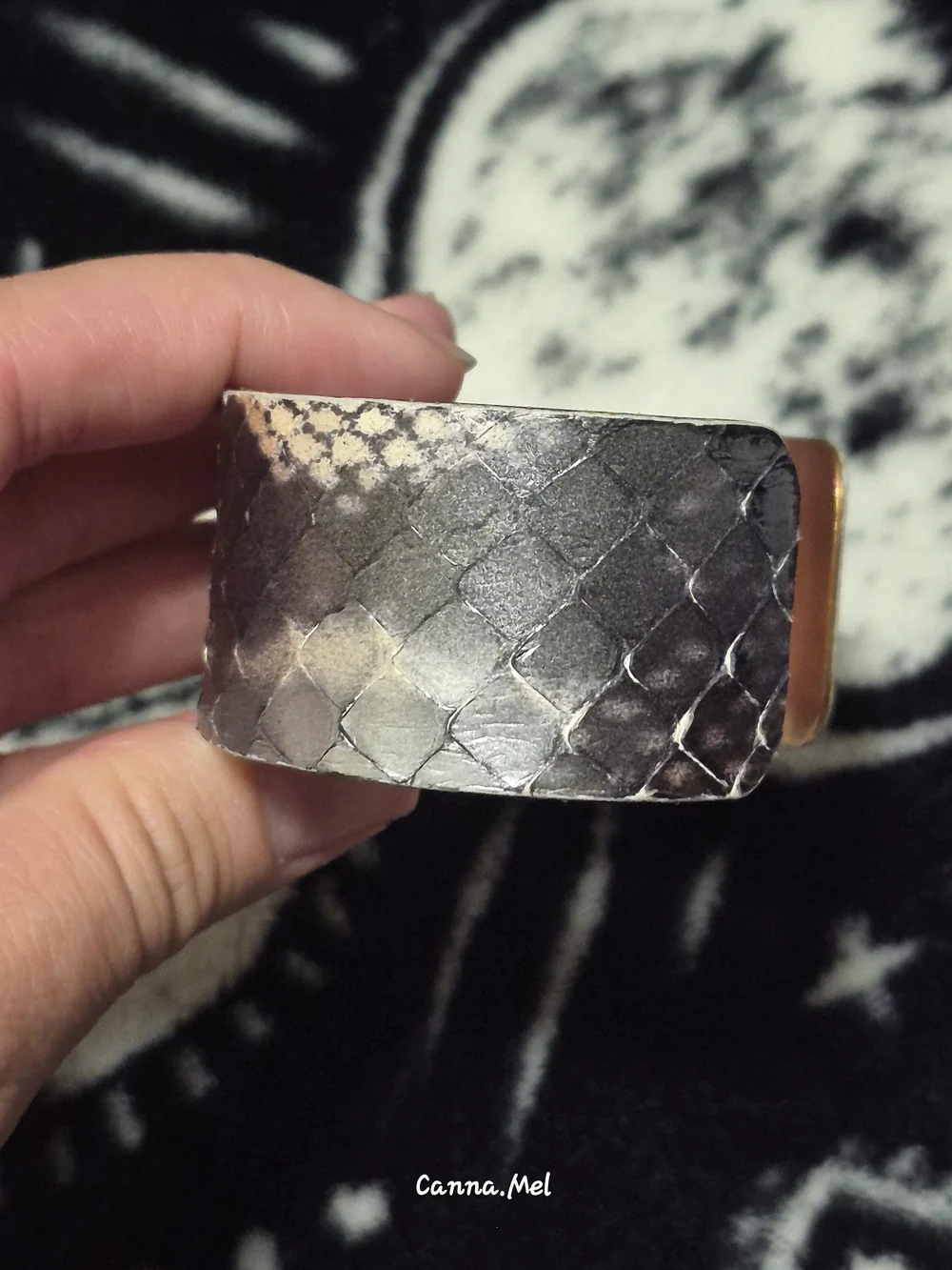 Summer & Sunday Two-Tone Metallic Snake Cuff Bracelet